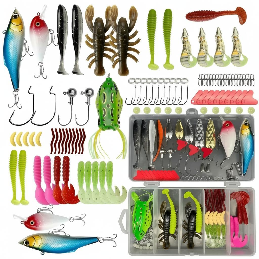 Fishing Hook Box - 133Pcs Kotak Perlengkapan Pancing Premium, Peralatan