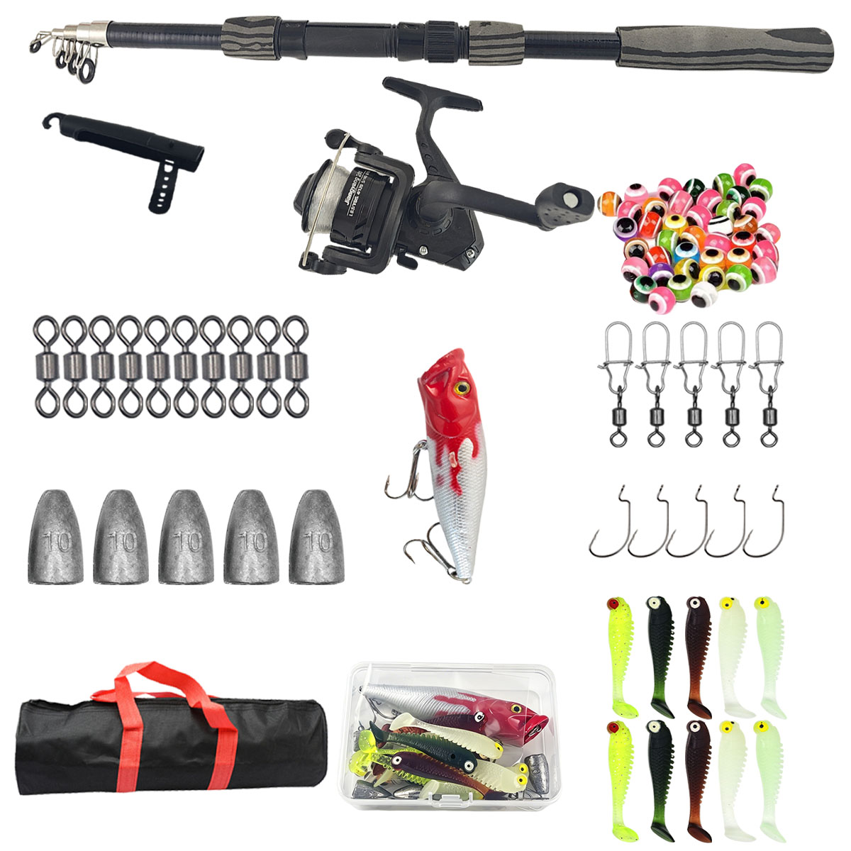 Fishing Hook Box - Kit Joran Pancing Teleskopik Portabel 1.8m